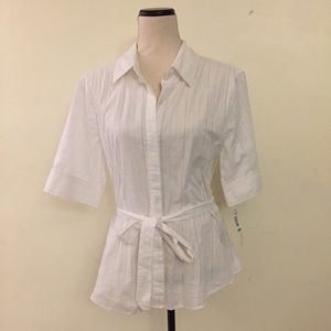 Jones Wear Studio L 100% Cotton White Belt…